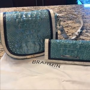 Brahmin crossbody with tassel chain and wallet...